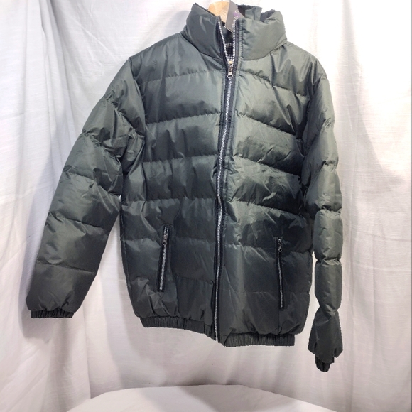 U Wear The Whole Shebang Olive Green Puffer Jacket - Picture 1 of 14